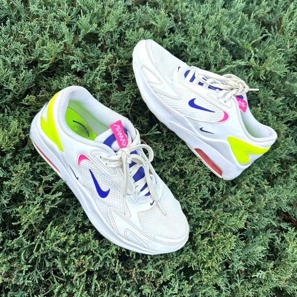 Nike Air Max Bolt AMD Athletic Shoes Women Sz 6.5 White Indigo Burst‎ Pink Blast